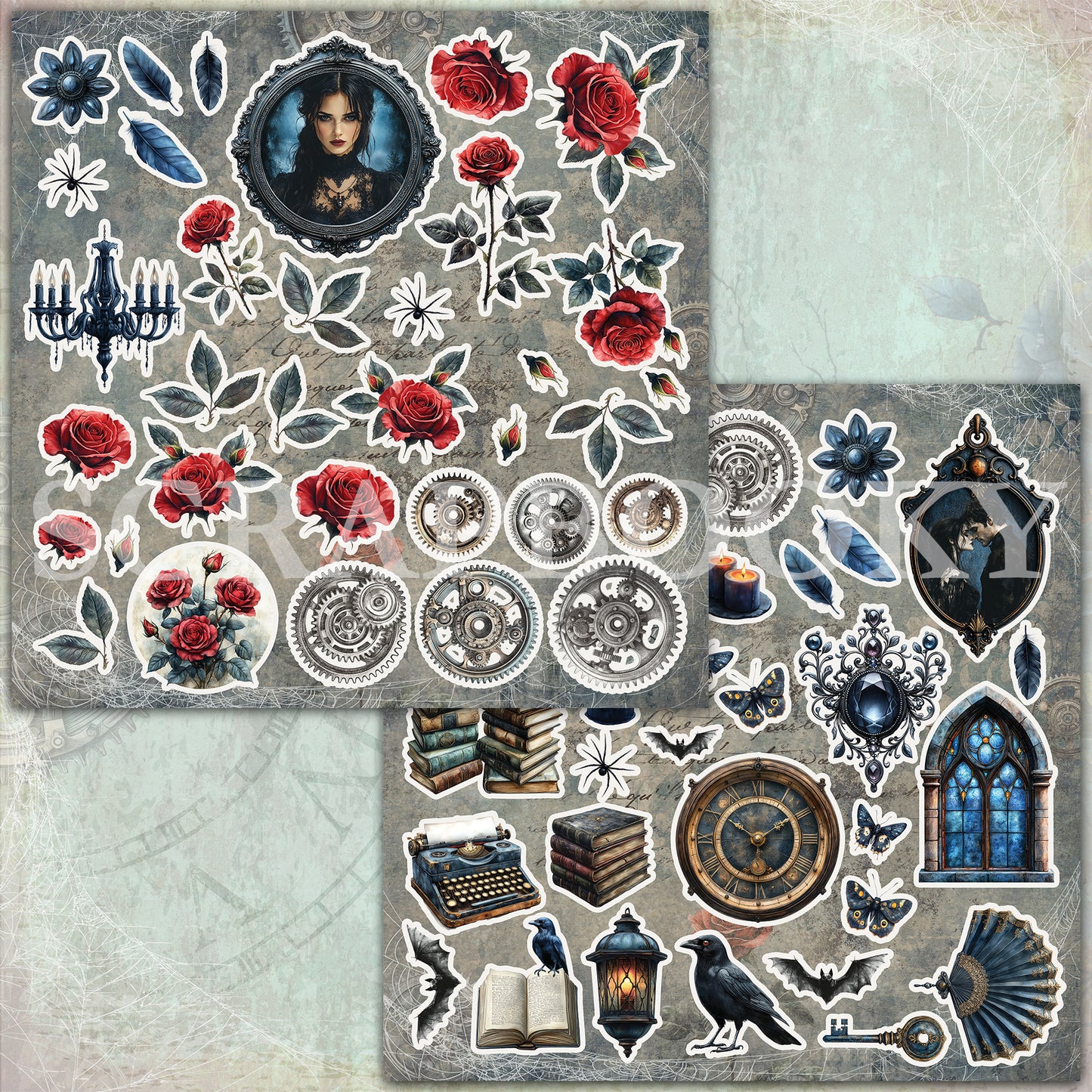 "Dark Romance" Digital Paper