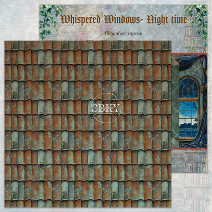 "Whispered Windows -Night time" Scrapbooking Pad