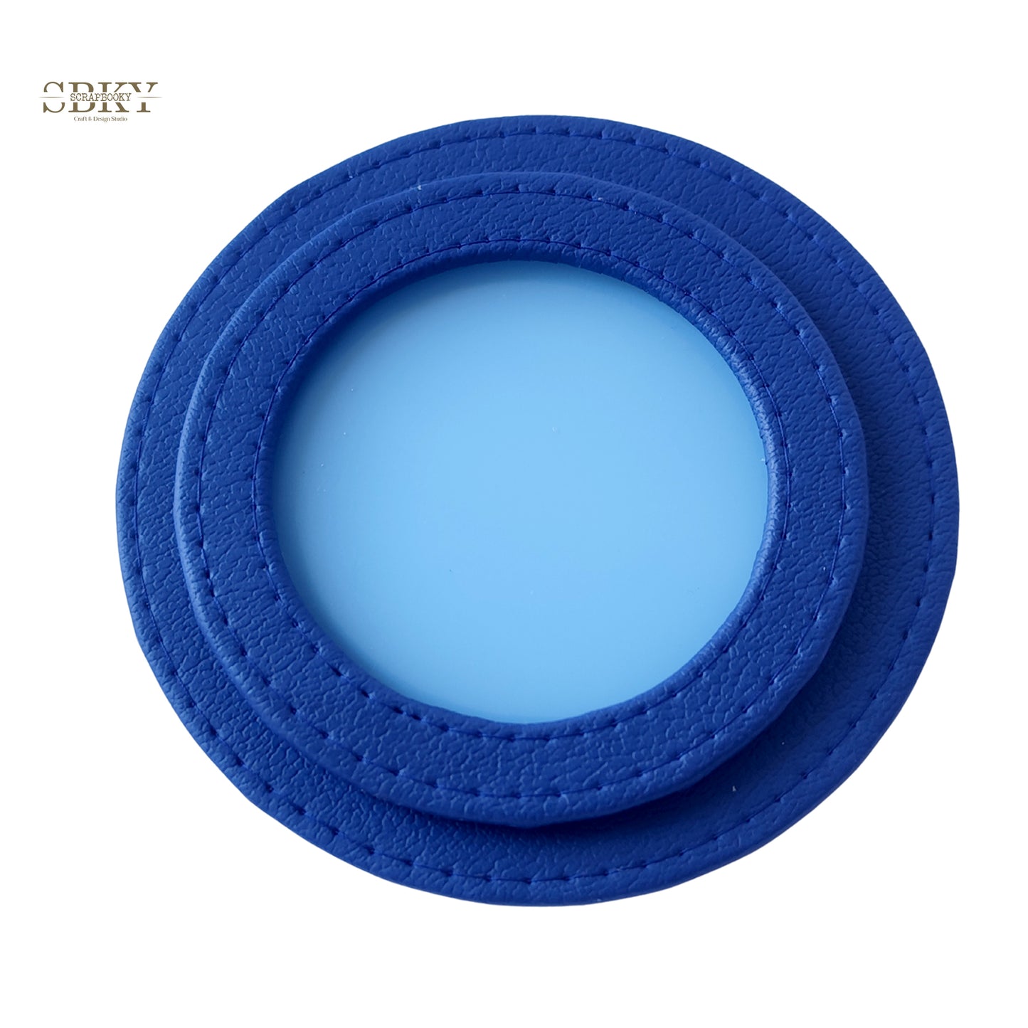 Shaker element with artificial leather, blue color