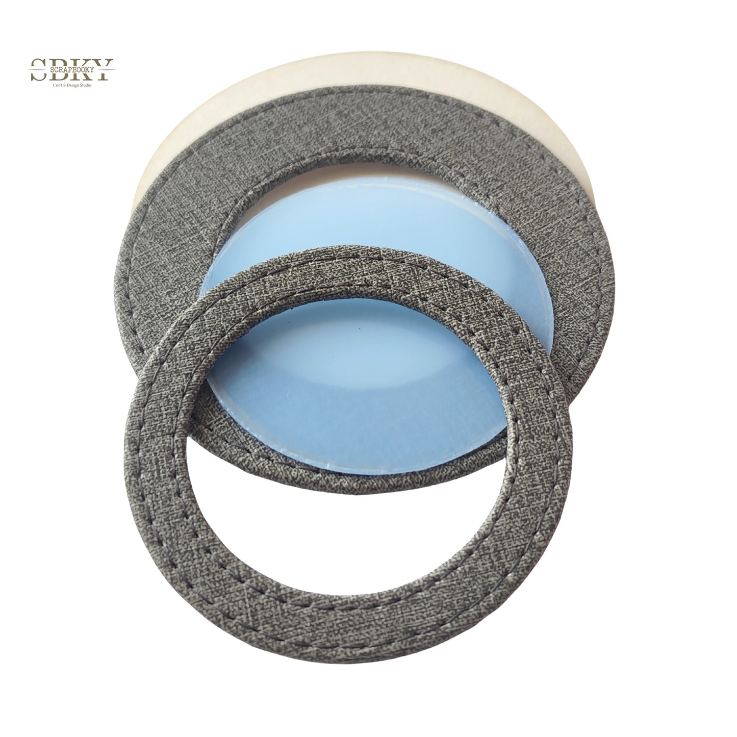 Shaker element with artificial leather, dark gray color