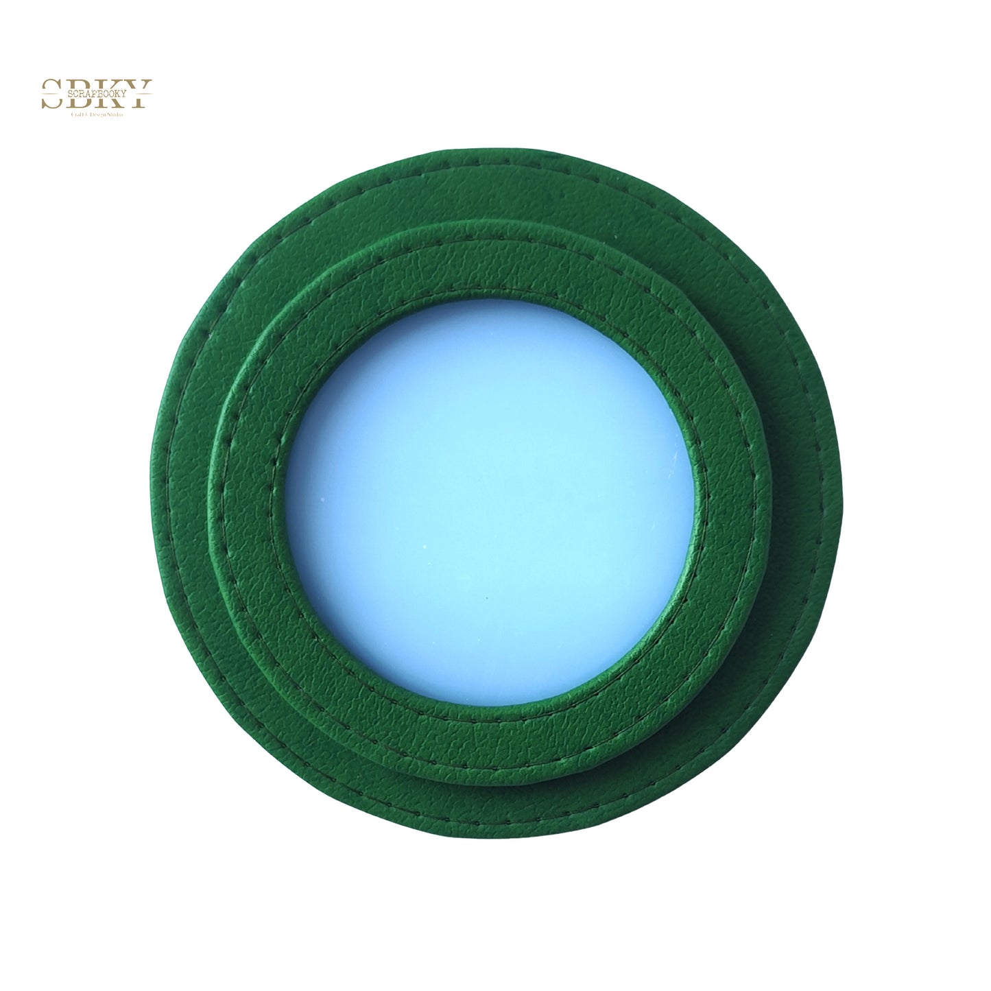 Shaker element with artificial leather, green color
