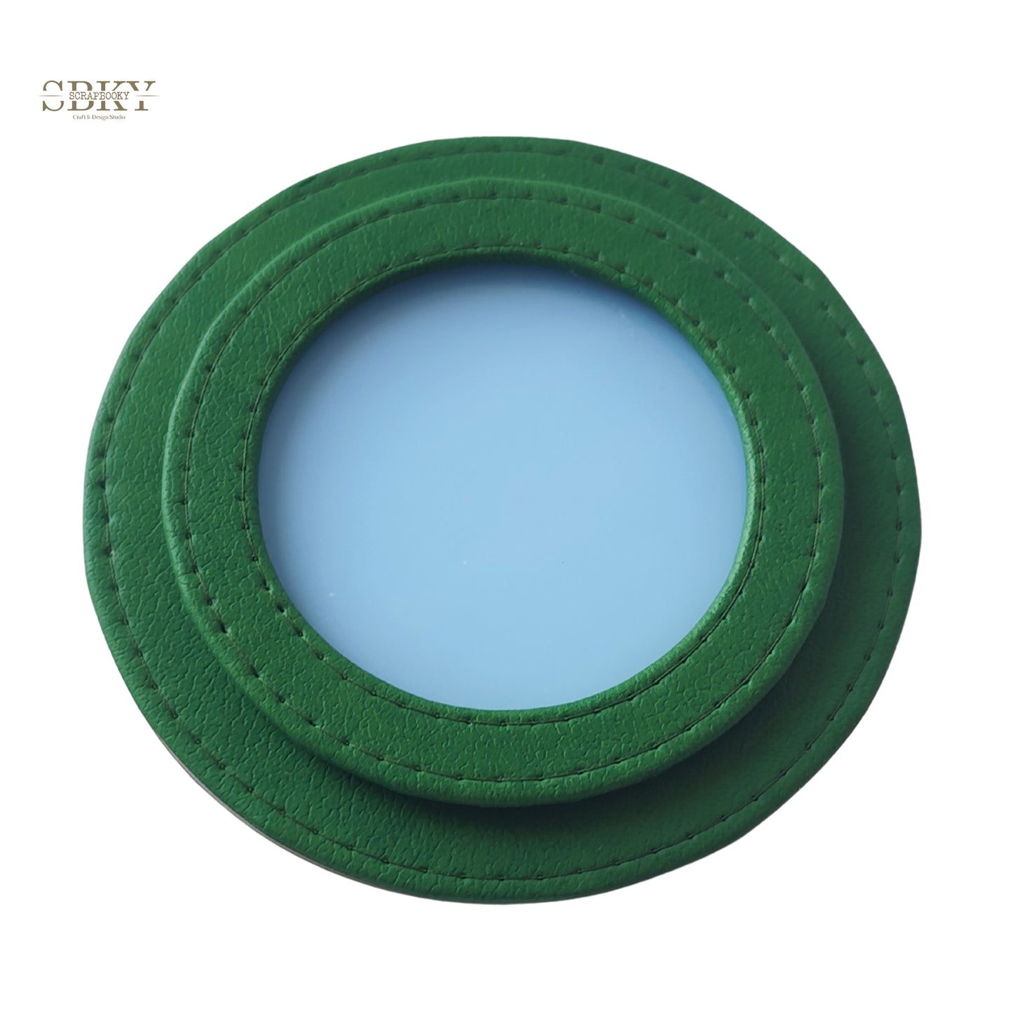 Shaker element with artificial leather, green color